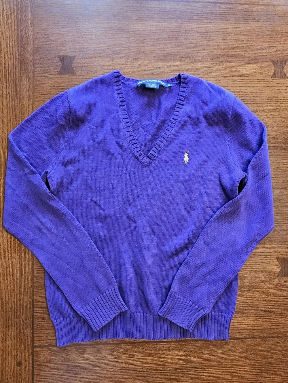 Ralph Lauren Sport V-Neck Sweater Purple Size XL